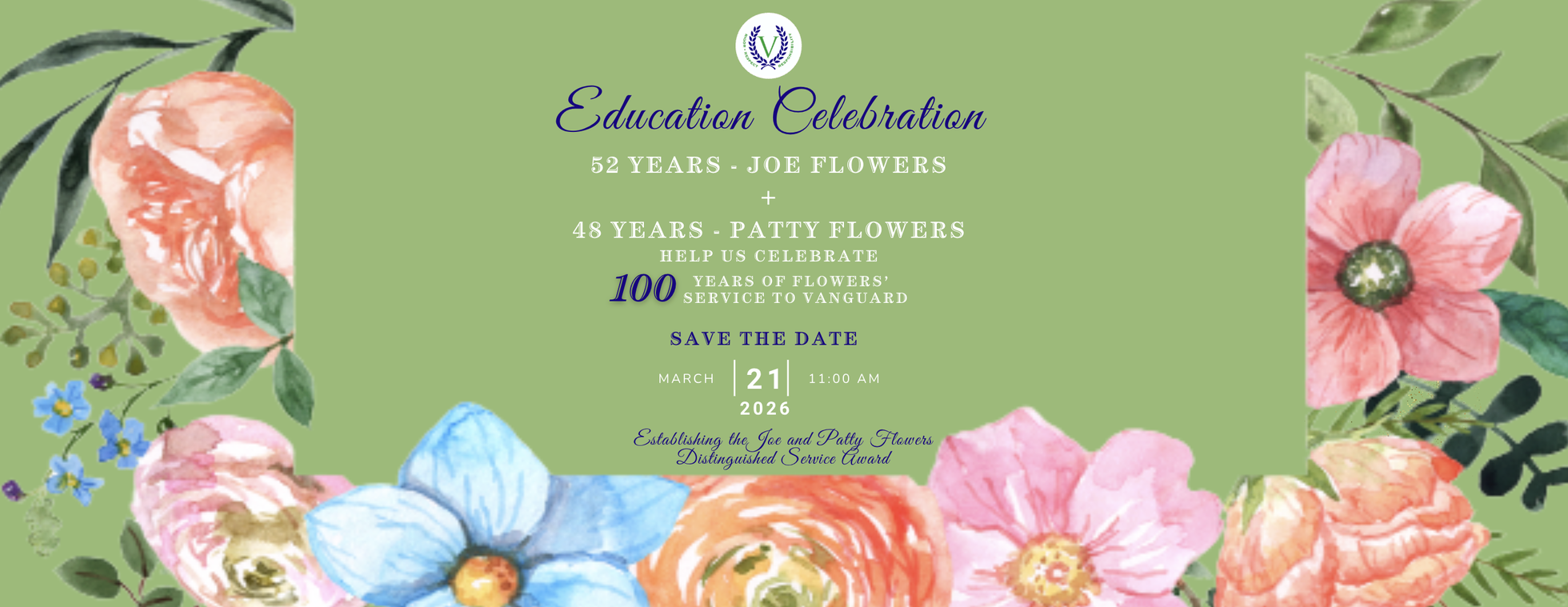 Education Celebration: 100 Years of Flowers' Service to Vanguard